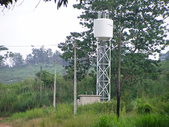 Fiber glass water tower  of rural water supply improvement system