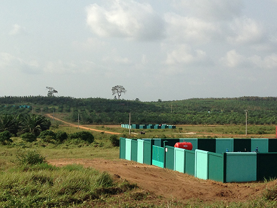 Paranomic view of wells  in  water source areas - Bonoua water supply project